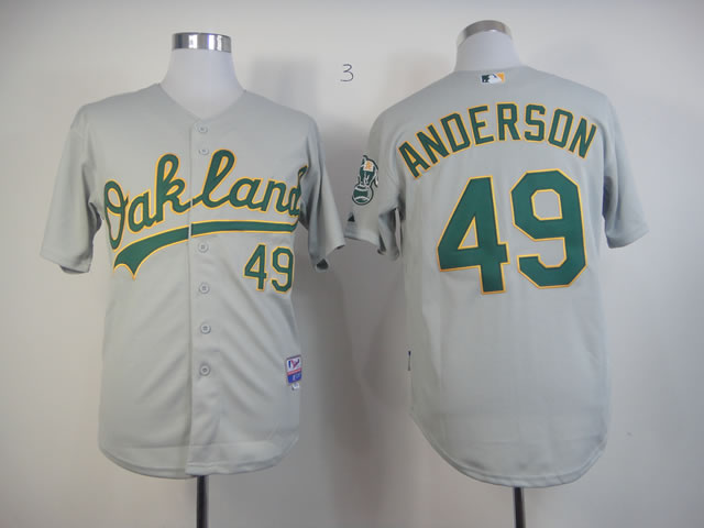 Men Oakland Athletics #49 Anderson Grey MLB Jerseys